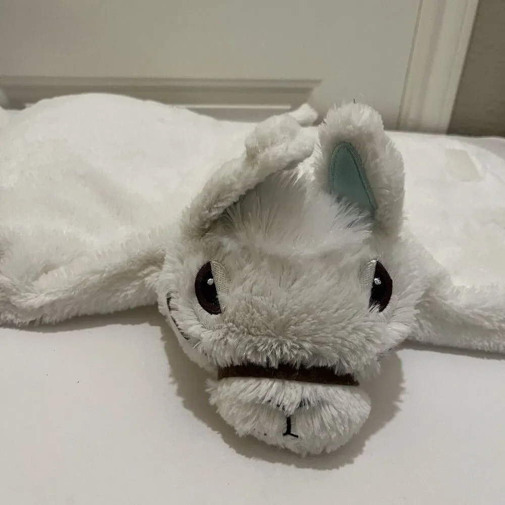 Piper Kids White Llama Plush Pillow Pet Foldable Cuddly Travel Friend 12